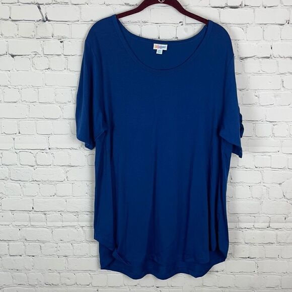 LuLaRoe Blue Morgan Top Size 2XL - Picture 1 of 6
